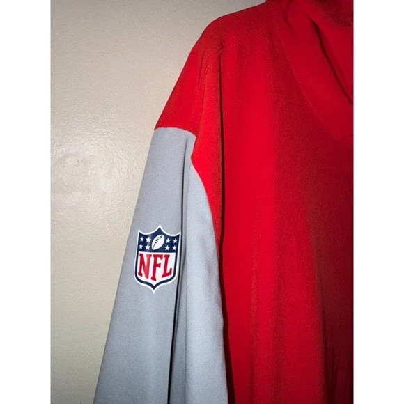 Nike NFL New England Patriots Team Issue PE Sideline 1/2 Zip Hoodie Jacket 2XL